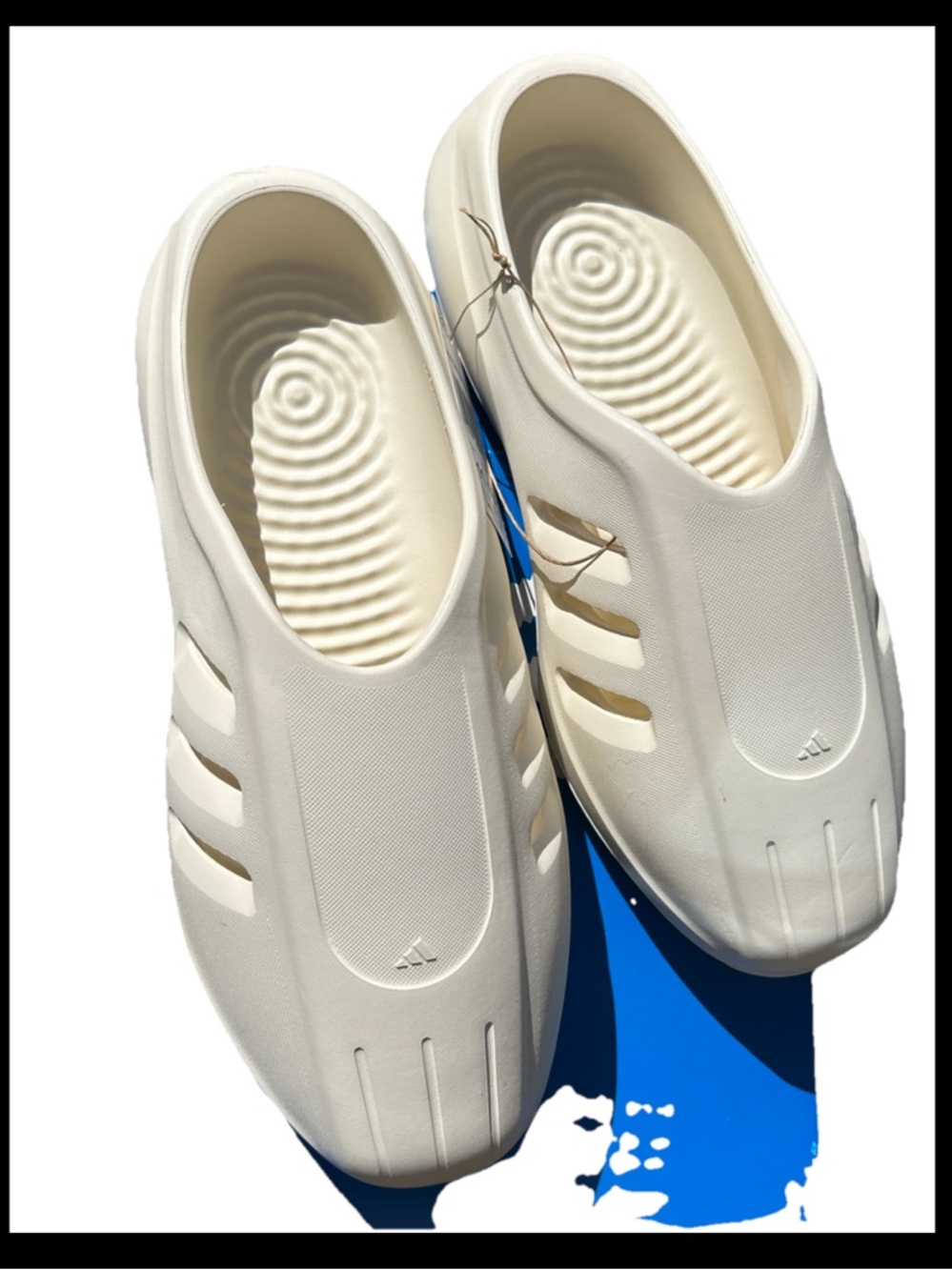 adidas Mens 11  women’s 12 adiFOM IIInfinity Mules White JH6766 - Picture 6 of 10